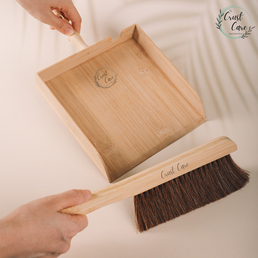 Crust Care's "Bamboo Dust Pan With Brush"