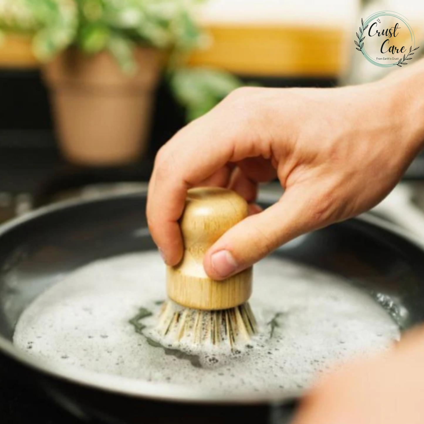 CRUST CARE'S "Bamboo Pot Scrubber"