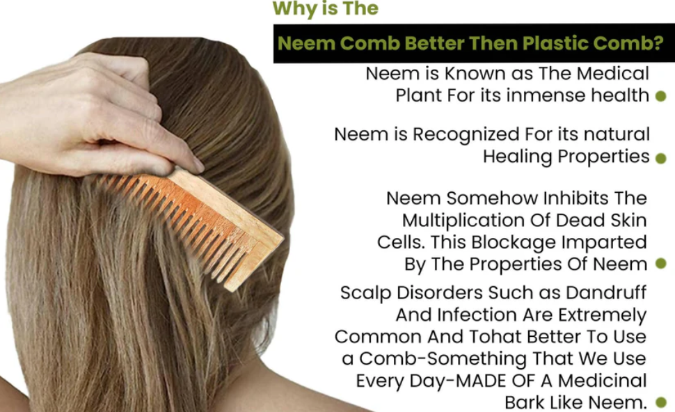 Crust Care's "Neem wood comb (pack of 3)"