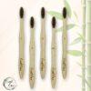 Pack of 10 Charcoal Biodegradable Bamboo Toothbrush Family Pack (10-Pack) with Charcoal Bristles, Individually Packed + 2 Free Bamboo Tongue Cleaners – Oral Care Set - Image 6