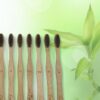 Pack of 10 Charcoal Biodegradable Bamboo Toothbrush Family Pack (10-Pack) with Charcoal Bristles, Individually Packed + 2 Free Bamboo Tongue Cleaners – Oral Care Set - Image 2